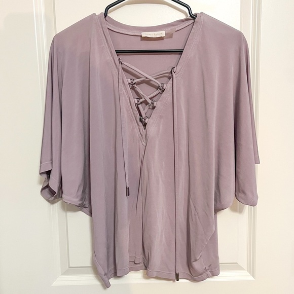 Ramy Brook Lavender Peasant Top Size Medium - Picture 1 of 12